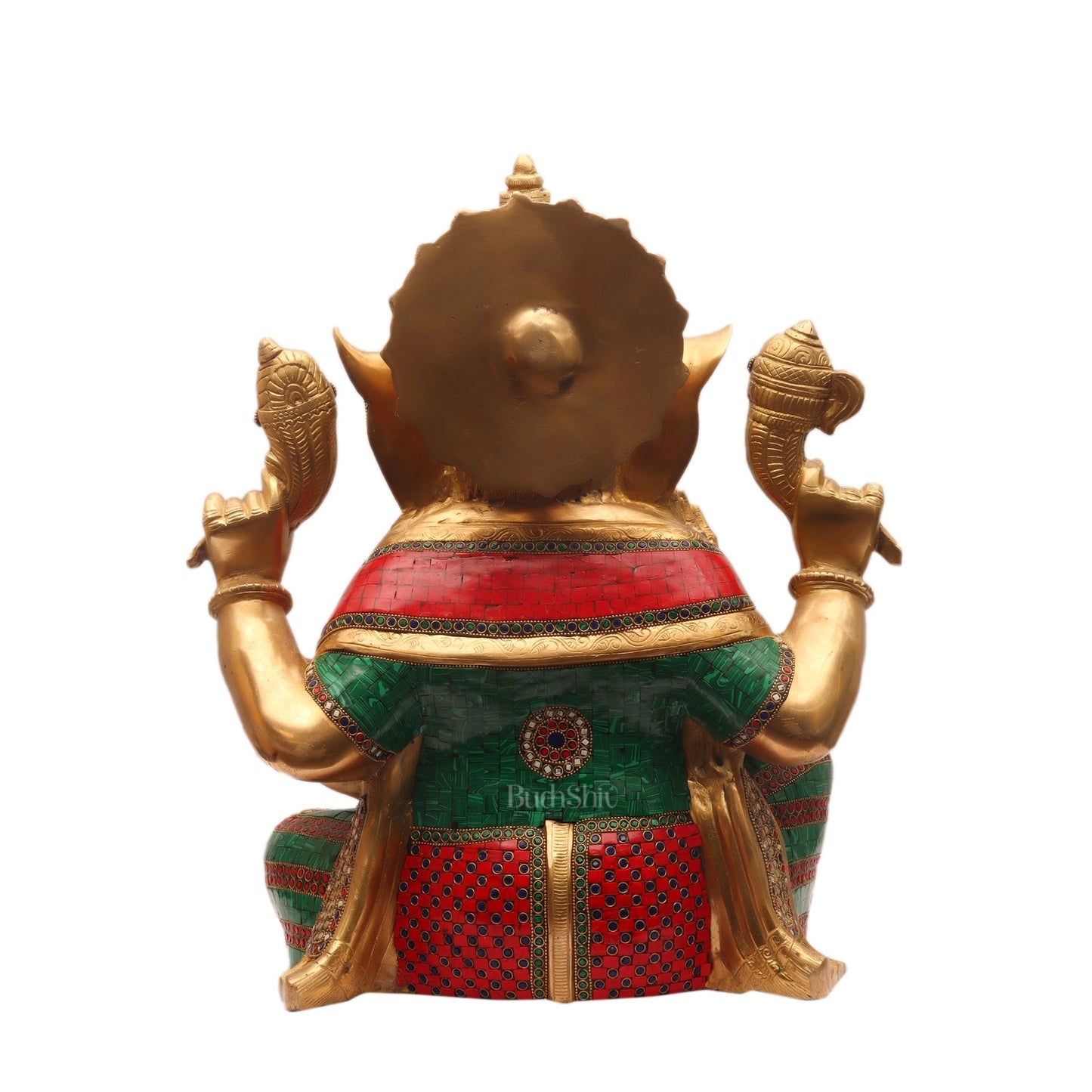 Ganesha Brass Idol with stonework 20 inch