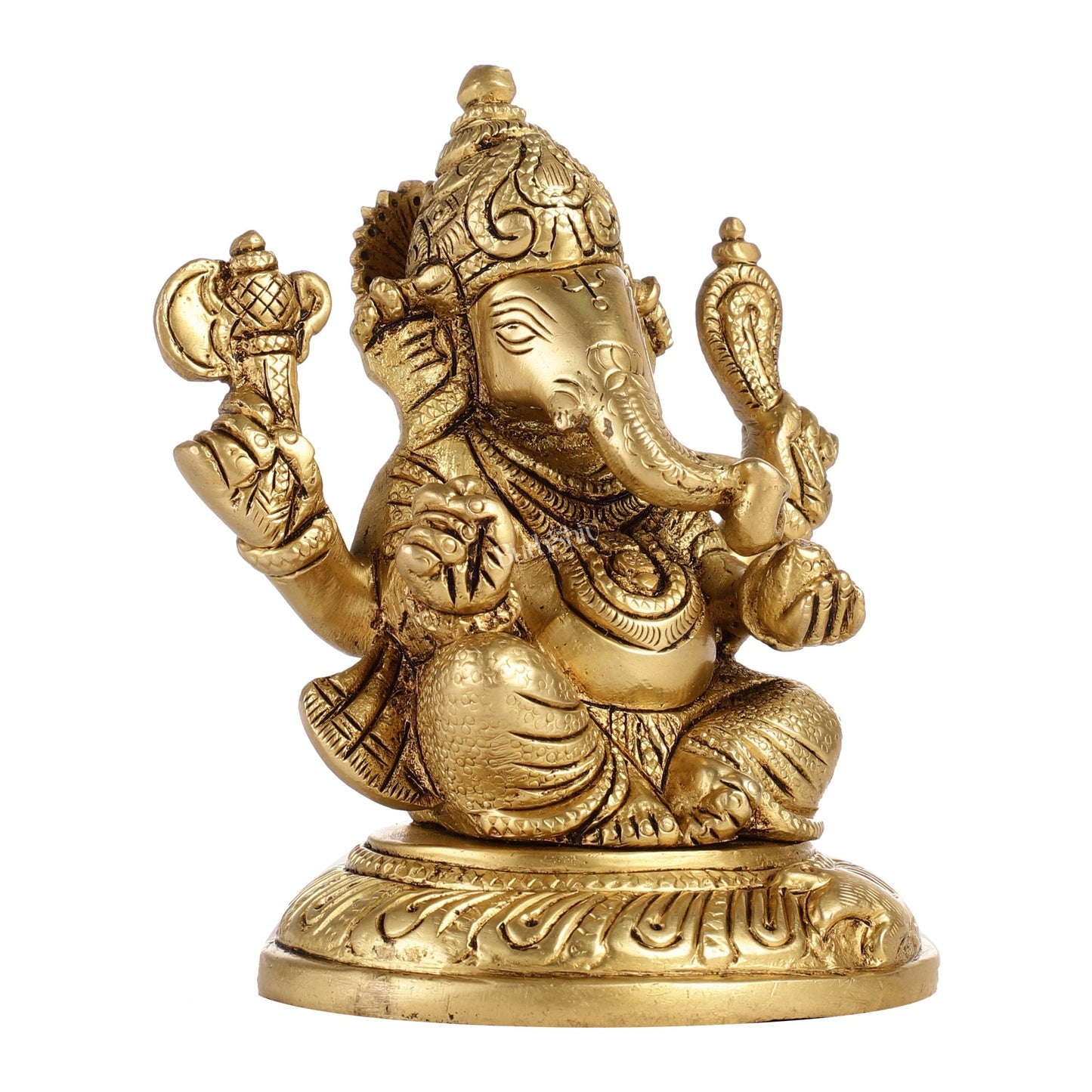 Ganesha brass murti 4.5 inch