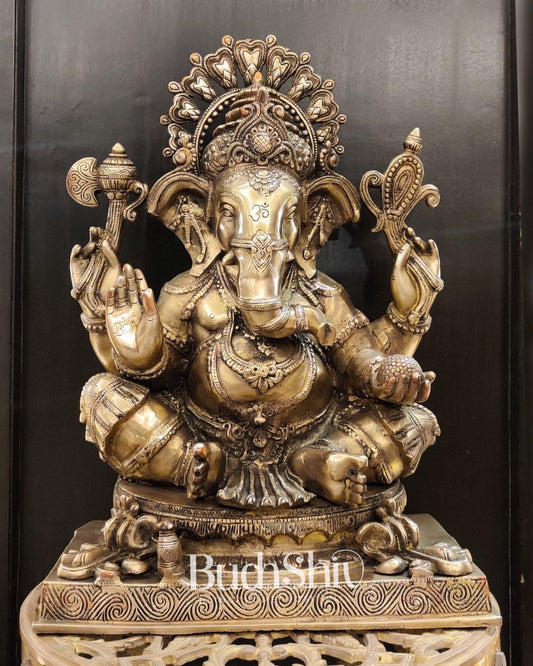 Brass Dagduseth Ganesha Brass Statue 20 inch