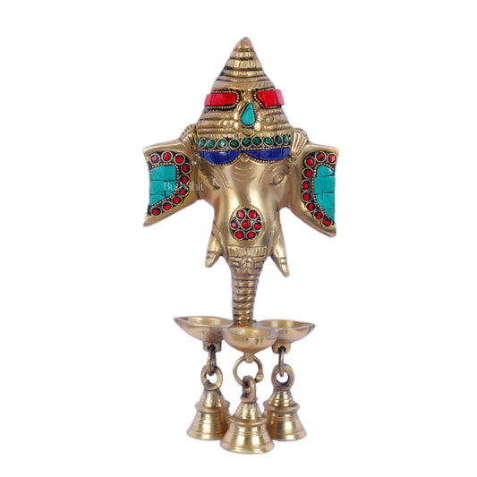 Ganesha Diya Lamp Wall Hanging for Wall and Door Home Decor 10"
