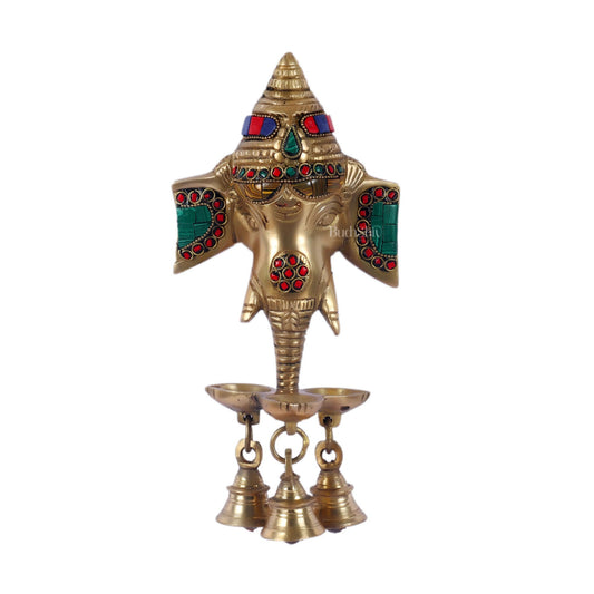 Ganesha Diya Lamp Wall Hanging for Wall and Door Home Decor 10"