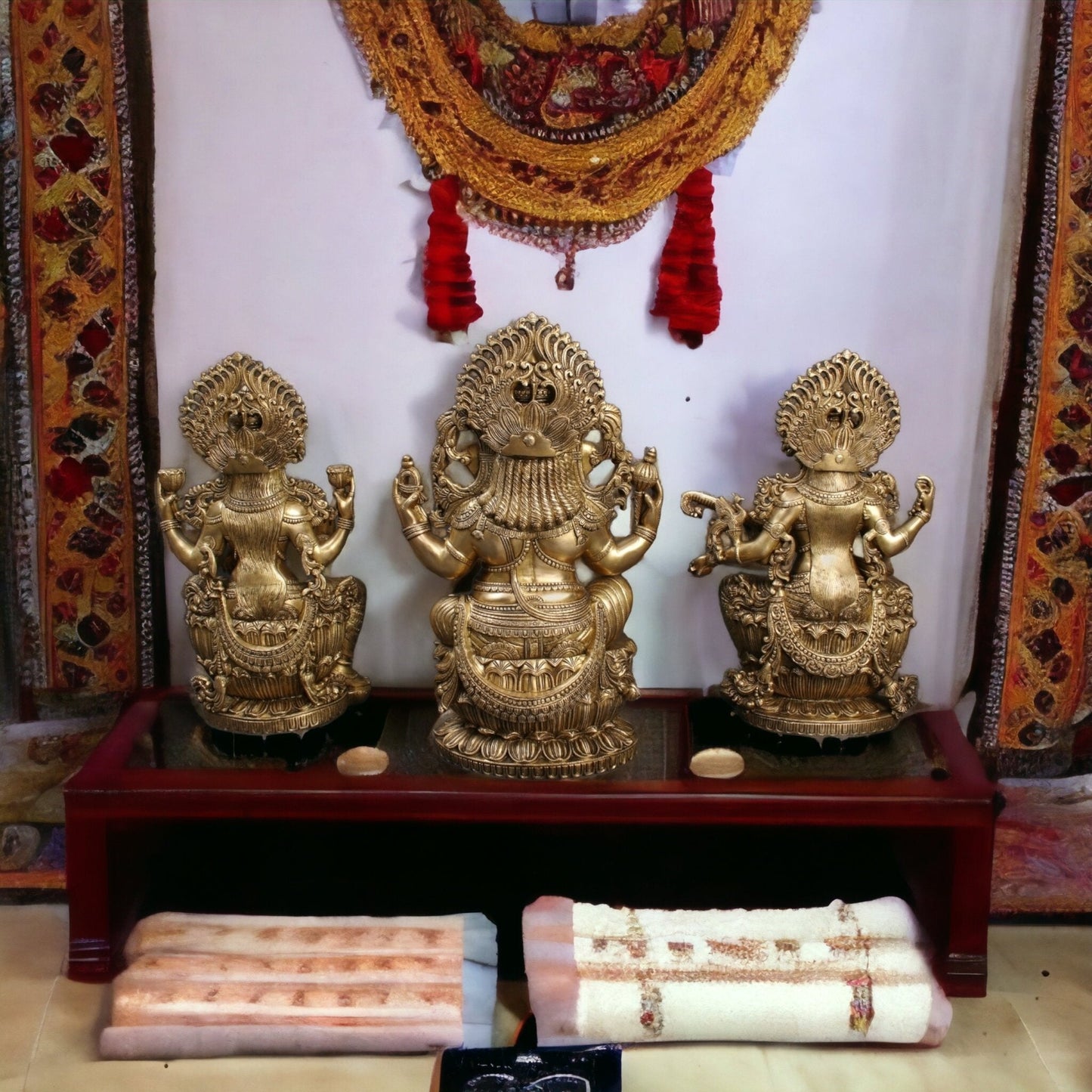 Ganesha Lakshmi Saraswati Large Sized 26"