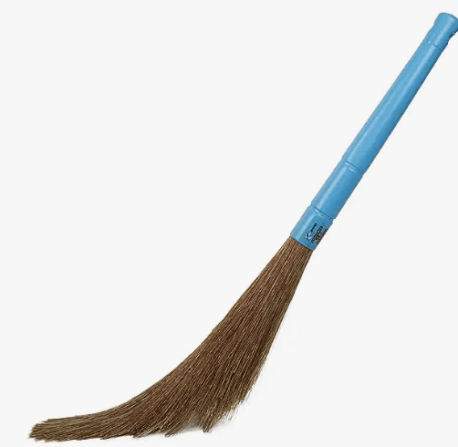 GEBI Sweepy Regular Dust-Free Broom Plastic Handle with Flagged Bristle, Ideal for Home Cleaning, Jhadu for Dust-Free Home Set of 2 (199-single pc)
