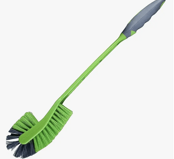GEBI Anti-Bacterial Double Hockey Toilet Brush, Efficient Toilet Cleaning with Double Hockey Shape, Ideal for Western and Indian Toilets
