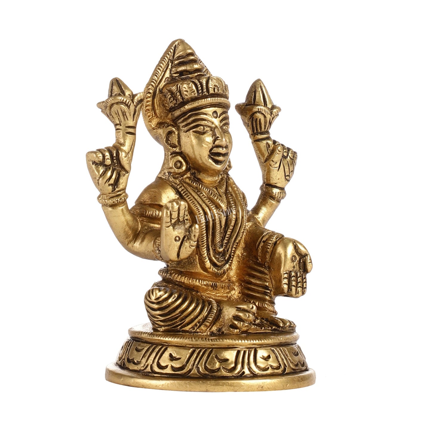Graceful Brass Lakshmi Idol | Height 4 inch