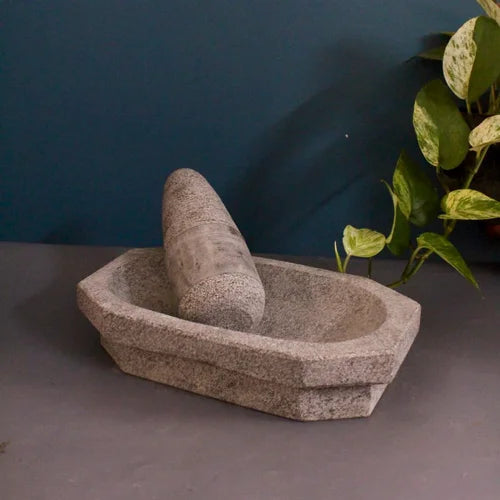 Granite Mortar & Pestle Kalvam - Medium