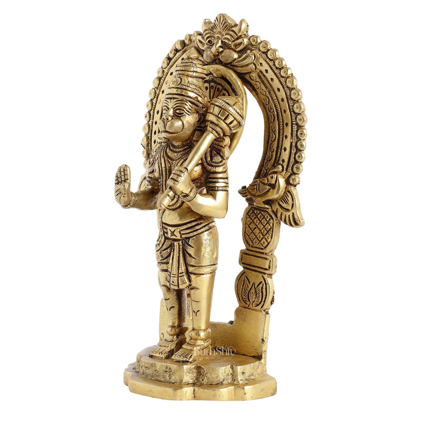 Handcrafted Brass Lord Hanuman Statue | Anjaneya and Vayu Putra | 8.5" Height