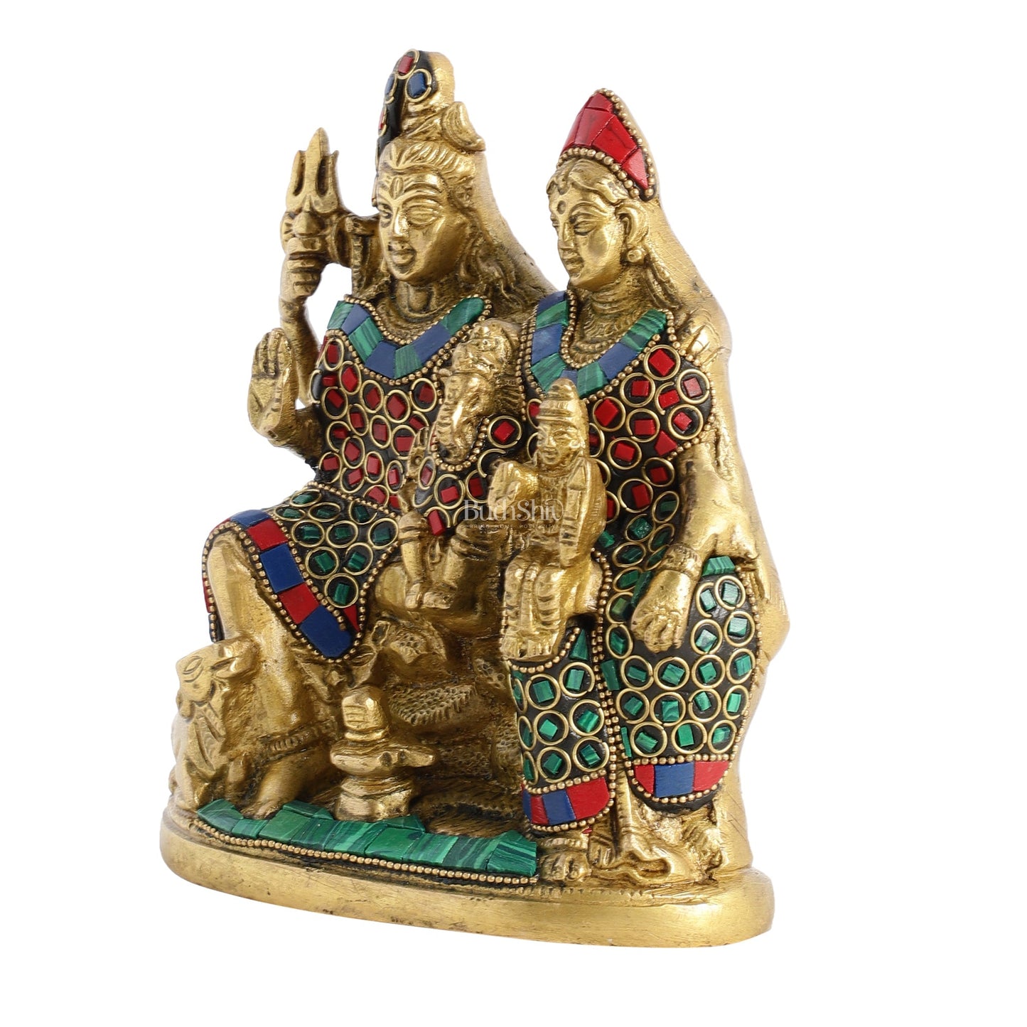 Handcrafted Brass Shiva Parivar Statue