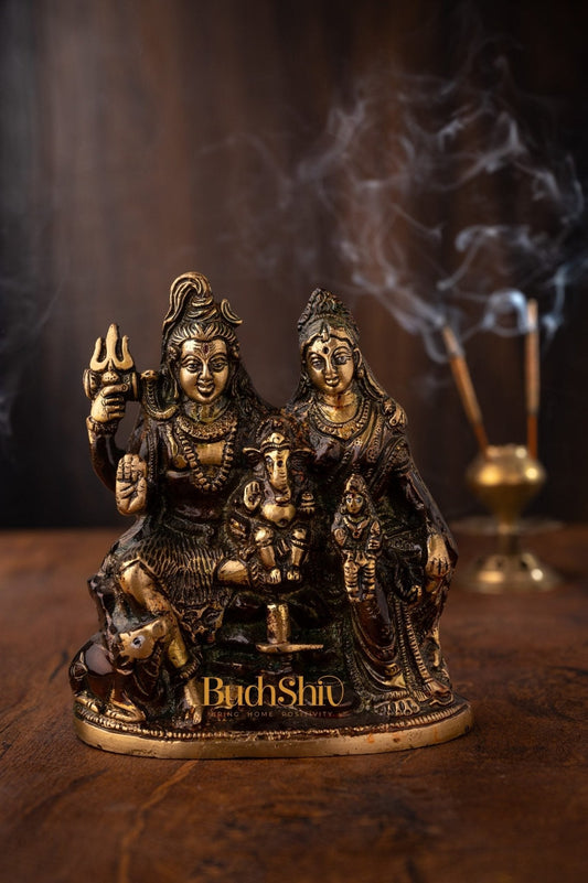 Handcrafted Brass Shiva Parivar Statue