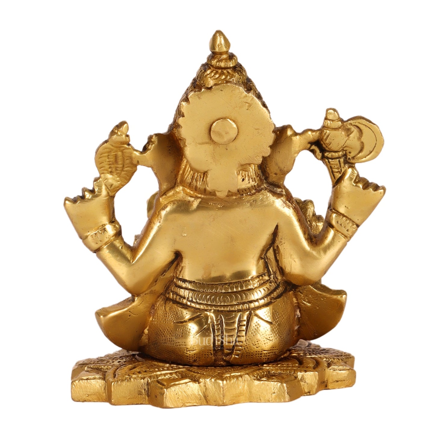Handcrafted Brass Superfine Ganesha Statue 5"
