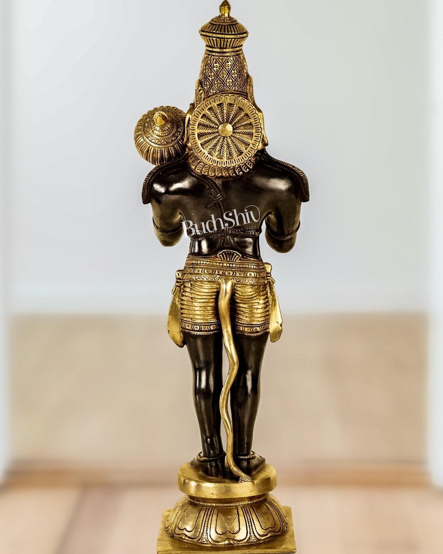 Handcrafted Hanuman Statue Aashirwaad Mudra | Superfine Brass | 21.5" Height