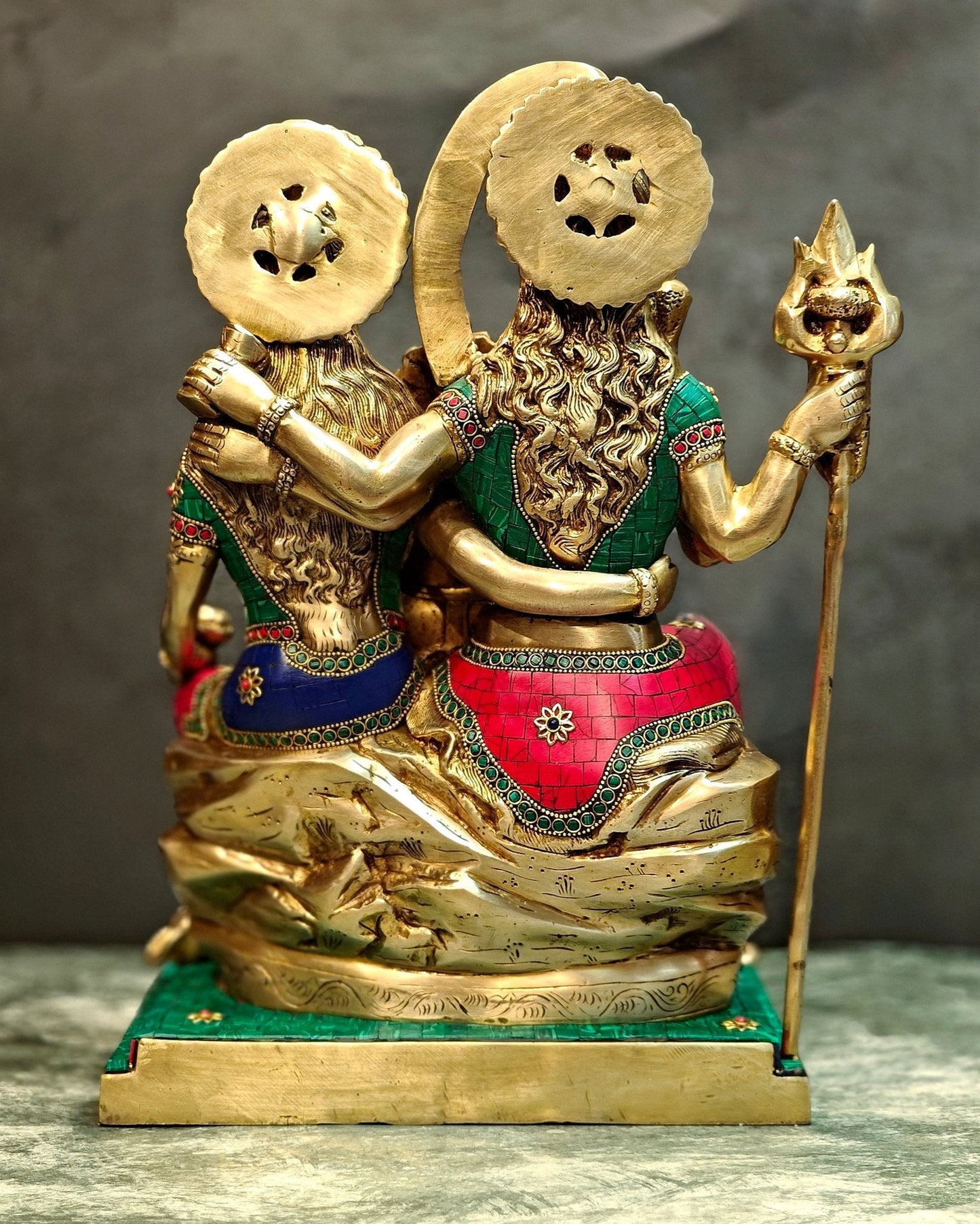 Handcrafted Lord Shiva parivar Statue - Superfine Brass | 18" Height