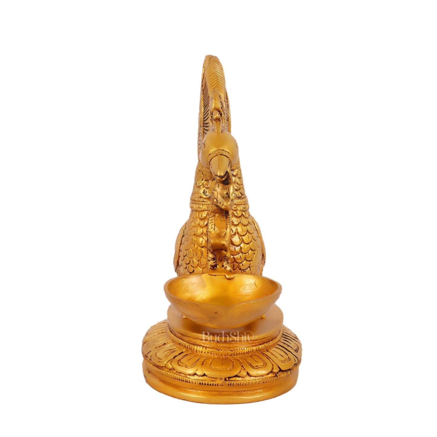 Handcrafted Pair of Brass Annam Diyas | Height 8.5 inches "