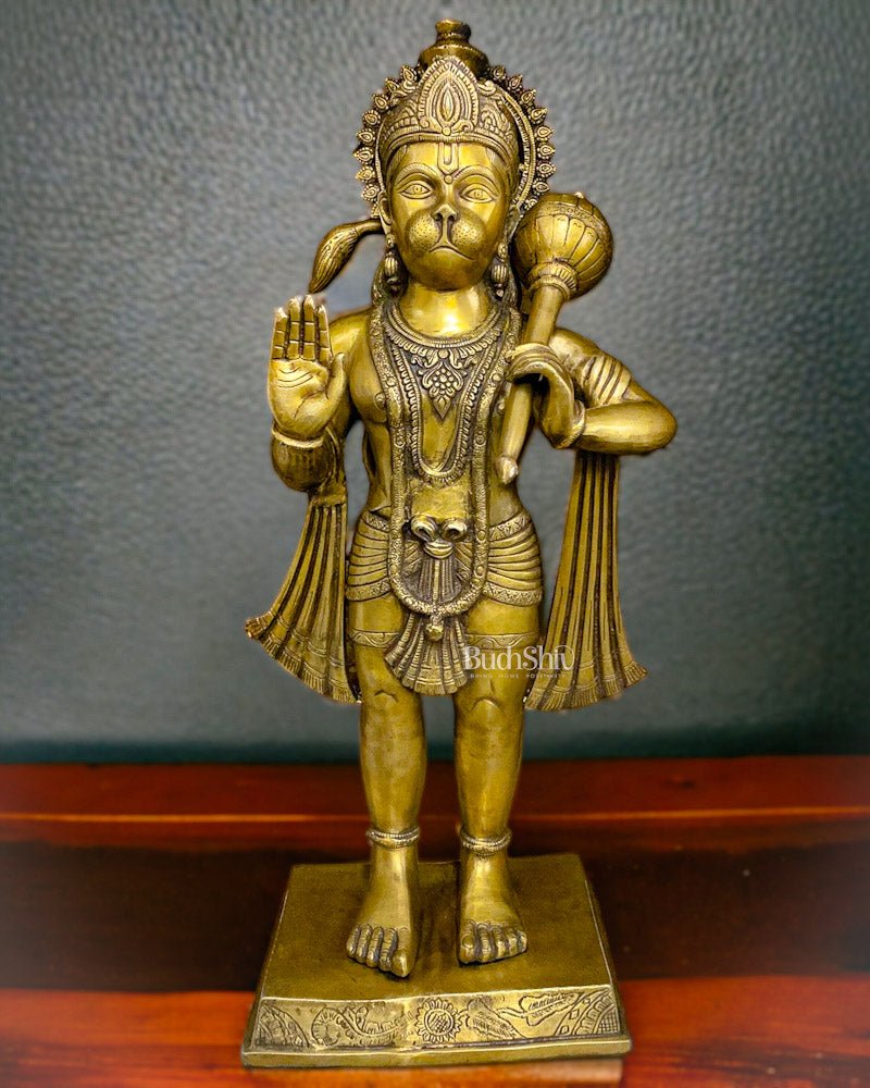 Handcrafted Pure Brass Hanuman Ji Statue, large size, 3 feet
