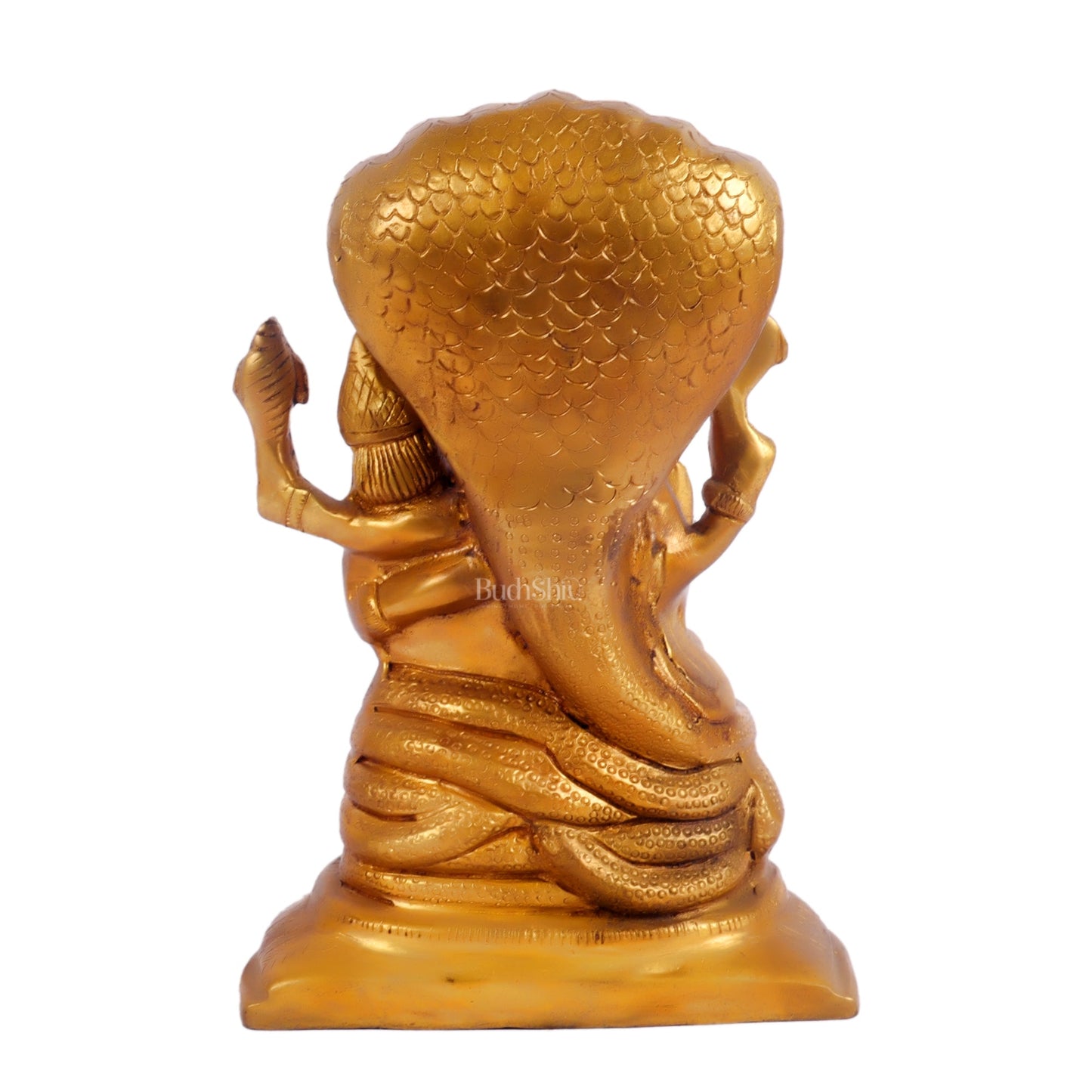 Handcrafted Pure Brass Narasimha Lakshmi Statue - 7.5" Height