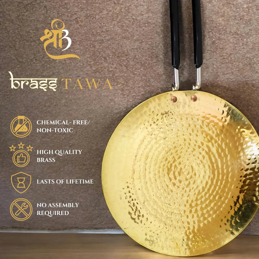 Pure Brass Tawa- Handmade Brass Roti Tawa