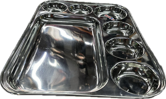 Stainless Steel Tiffin Plate - Durable & Stylish for Home & Kitchen