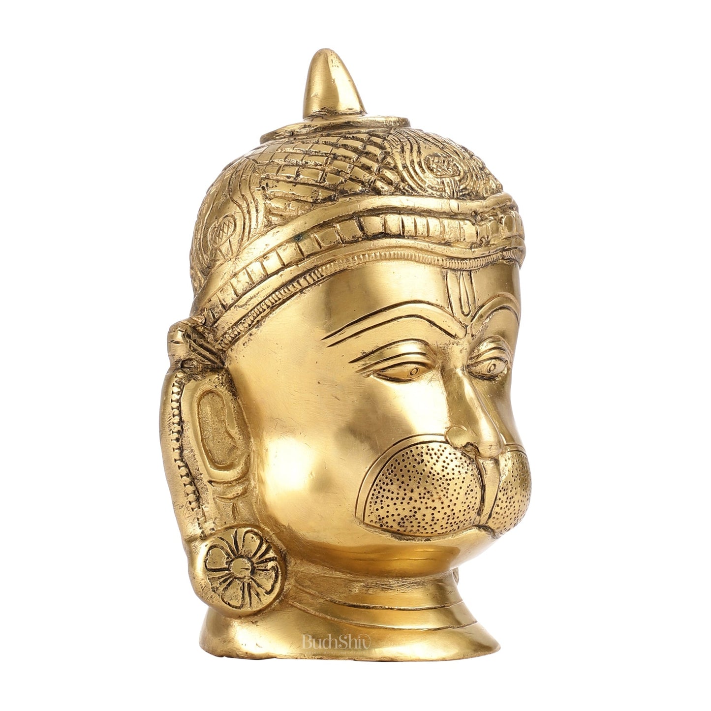 Intricately Handcrafted Brass Lord Hanuman Bust | 7.5"