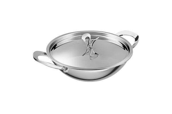 Kadai Flat Bottom Steel Lid 24cm(2.5L)