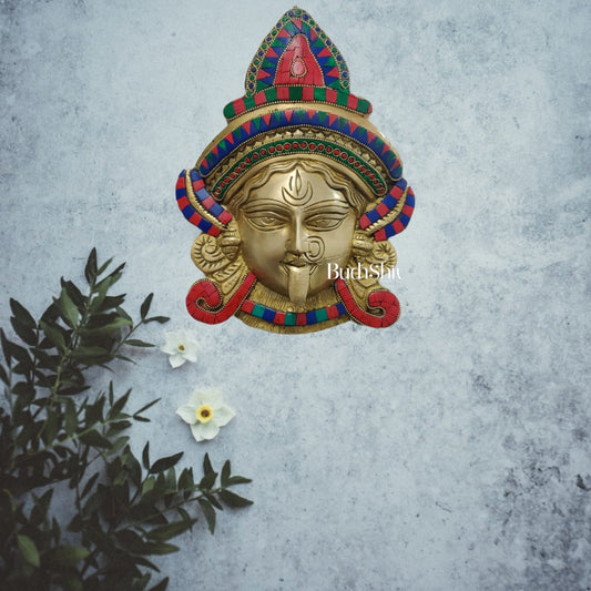 Kali Maa Face Wall Mount With Stonework