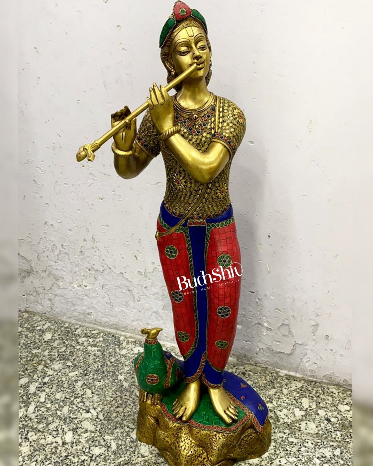 Krishna Murlidhar Brass Idol | Superfine Brass | Height 29 Inch