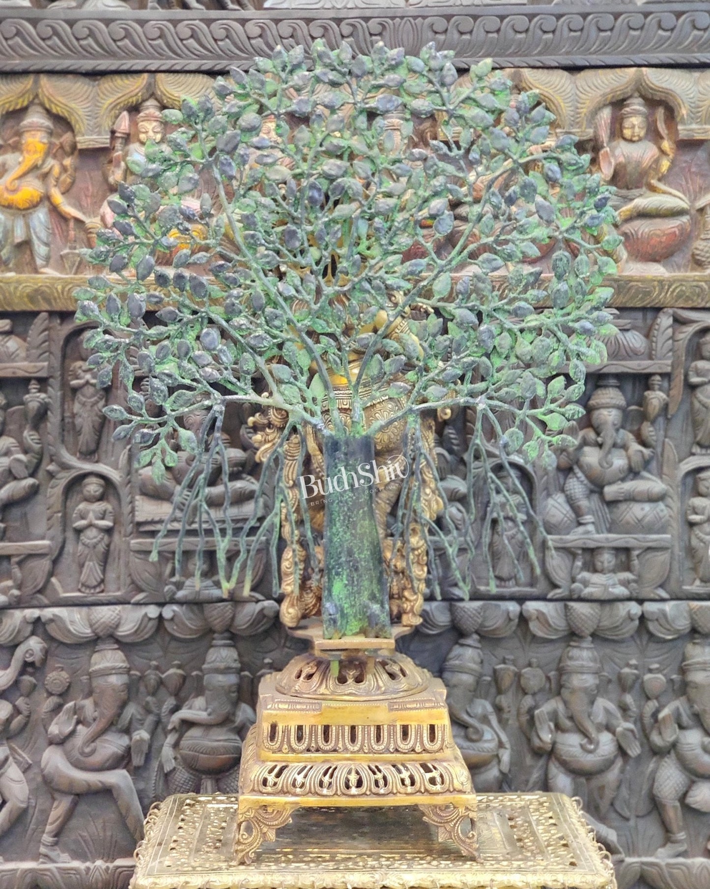 Krishna Superfine Brass Idol 36 inches With Kalpavriksha