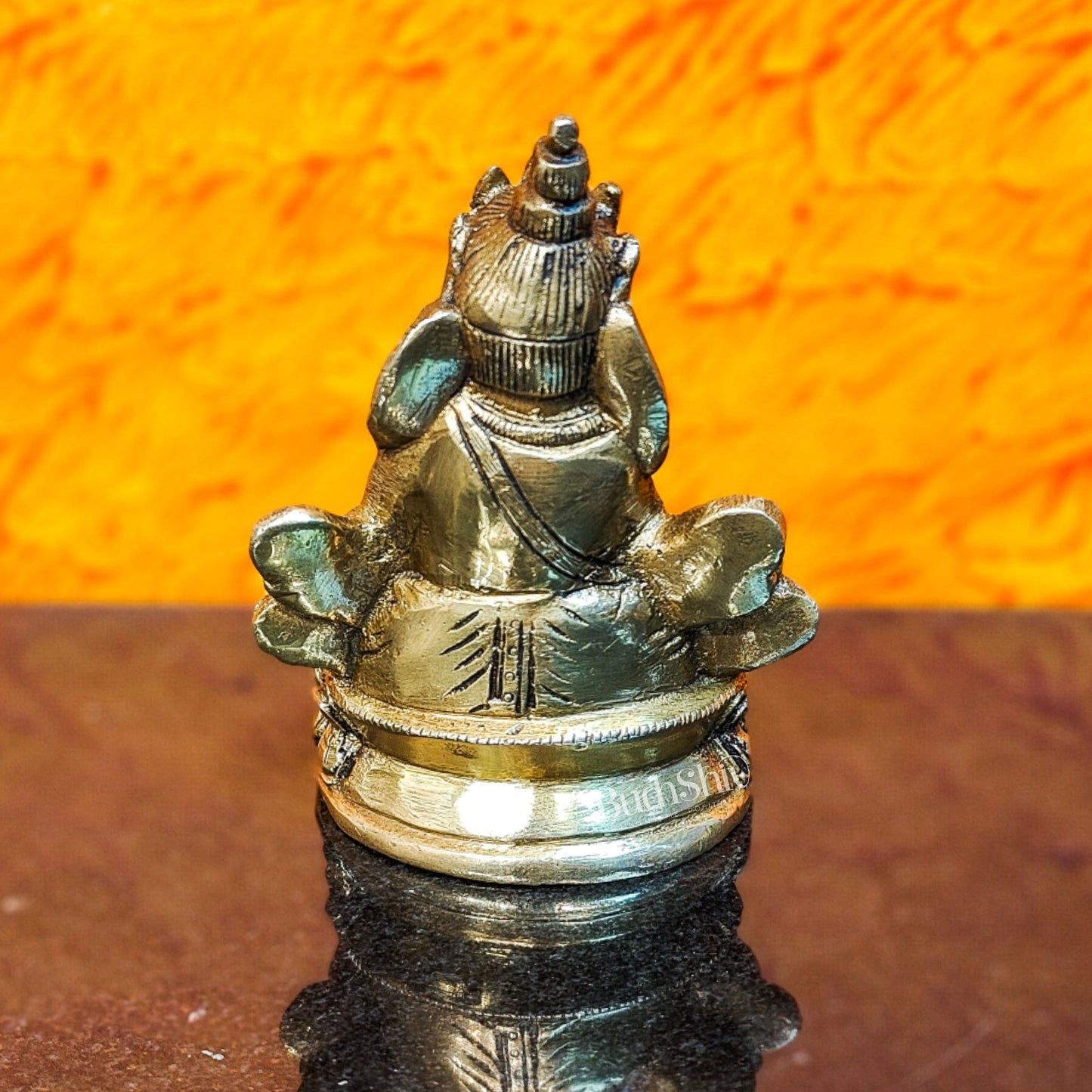 Kubera Brass Idol, 4.5" Height, Handcrafted