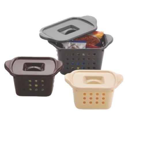 PLASTO WORLD BASKET KIWI BASKET WITH LID 22