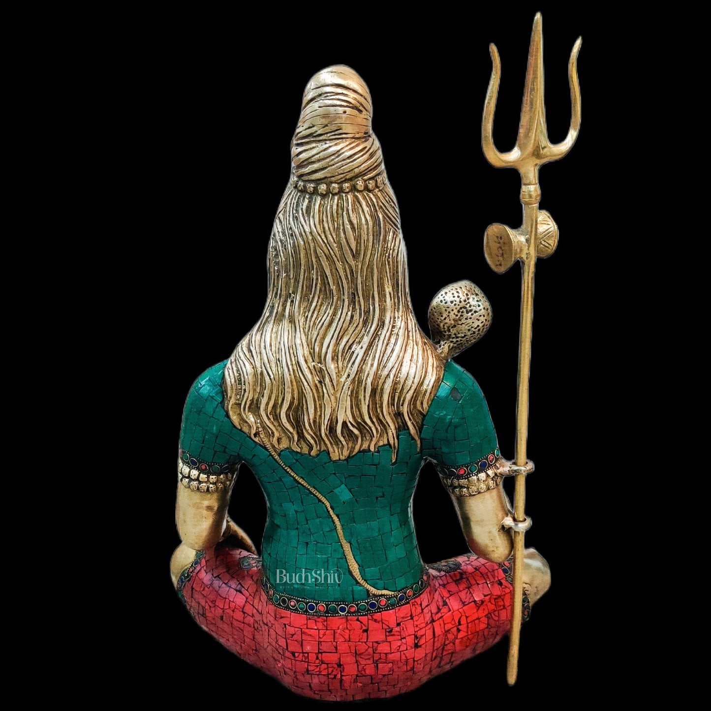 Lord Shiva Brass Idol 20 inches with stonework