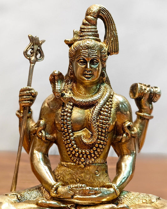 Lord Shiva brass idol in Meditation posture 8 "