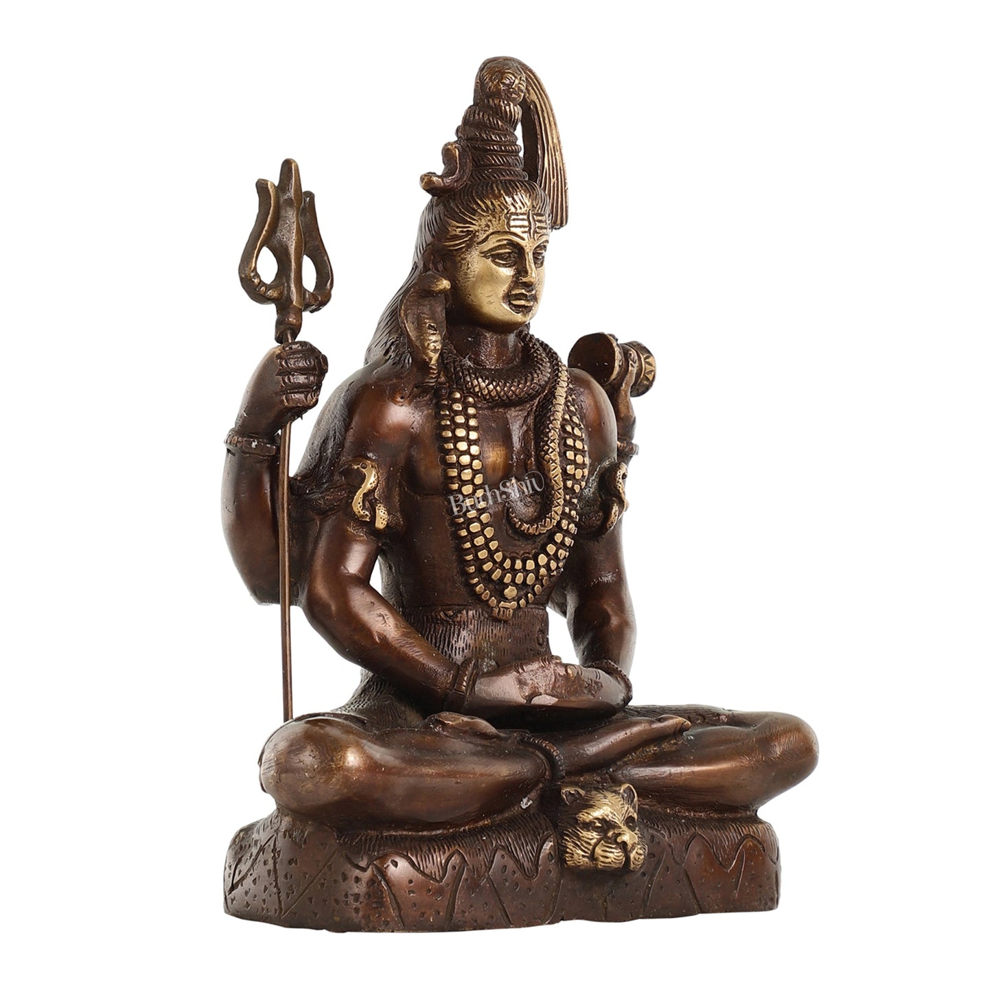 Lord Shiva brass idol in Meditation posture with 8.5 inch