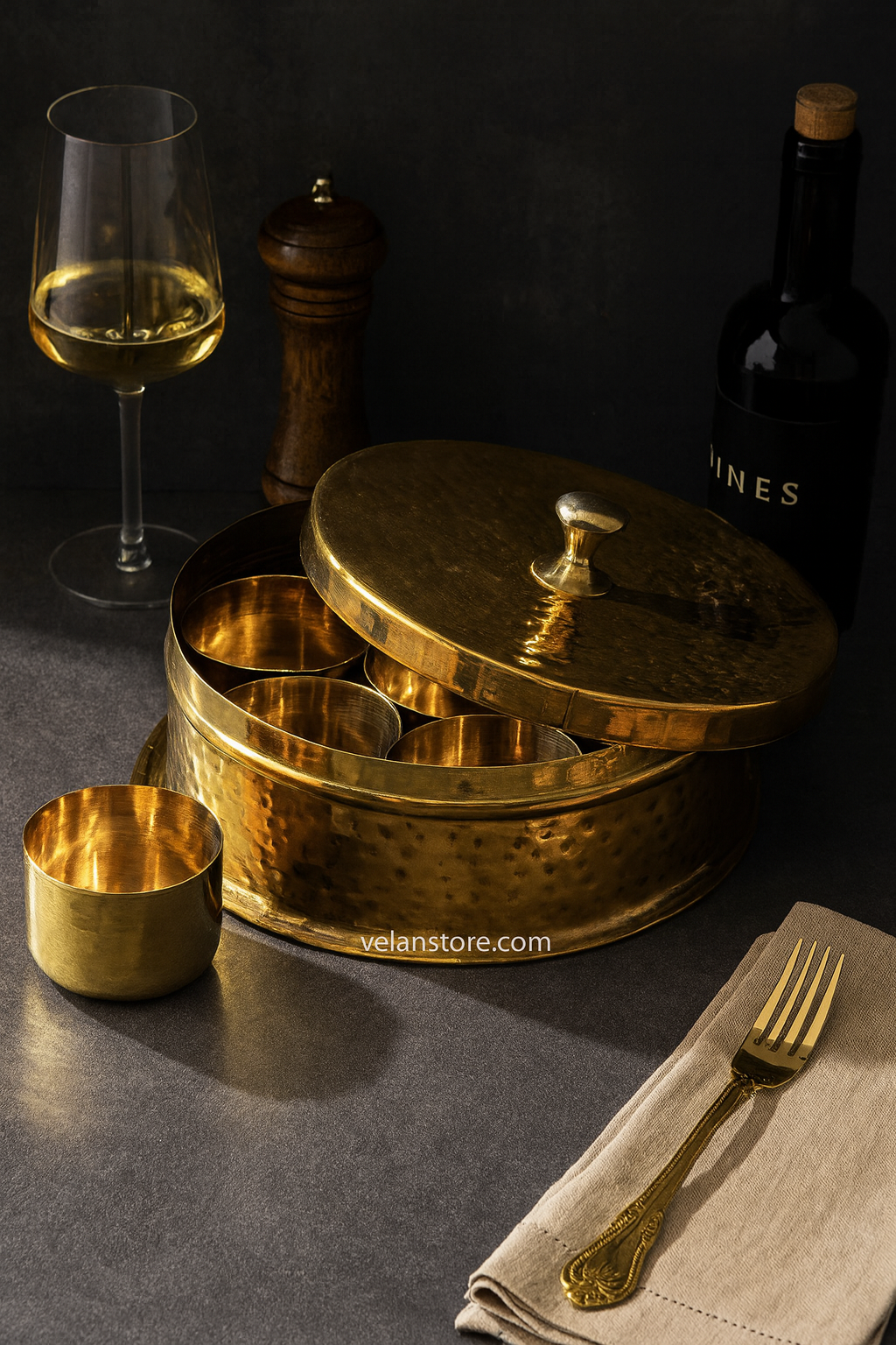 Brass Masala Daani / Spice Box