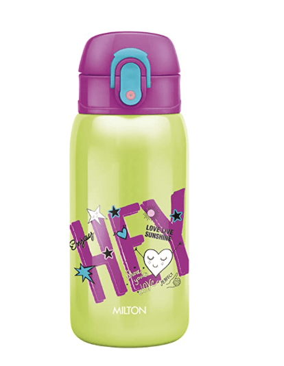 Milton Jolly 375 Thermosteel Kids Water Bottle, 300 ml, Green