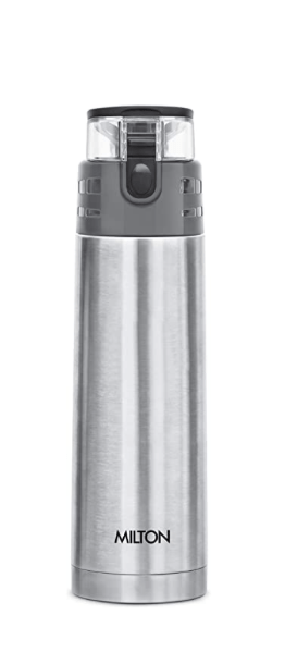 Milton Atlantis 400 Thermosteel Hot and Cold Water Bottle, 350 ml, Silver