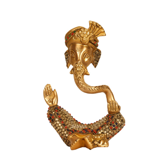 Modern Ganesha abstract unique brass idol