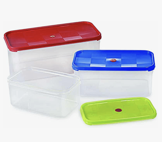 Nakoda 222 Bread Box Storage Container & Organizer Set for Kitchen, Refrigerator & Home Use 3 piece set