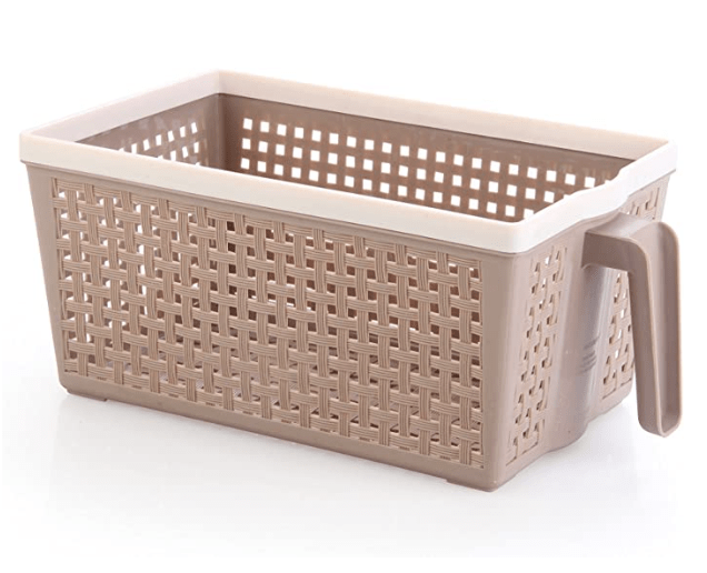 Nayasa Plastic Frill Fruit Basket No. 2 (Large, Beige)