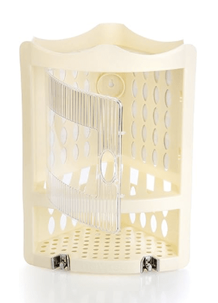 Nayasa Plastic Corner Rack (Light Ivory)