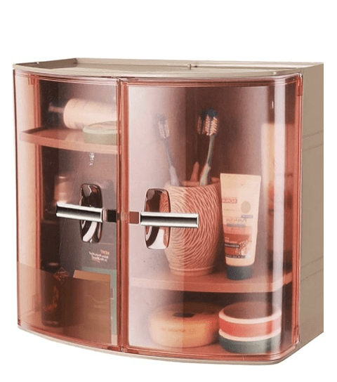 Nayasa Plastic Bathroom Cabinet (Grey, 17 cm X 38.5 cm X 33 cm)