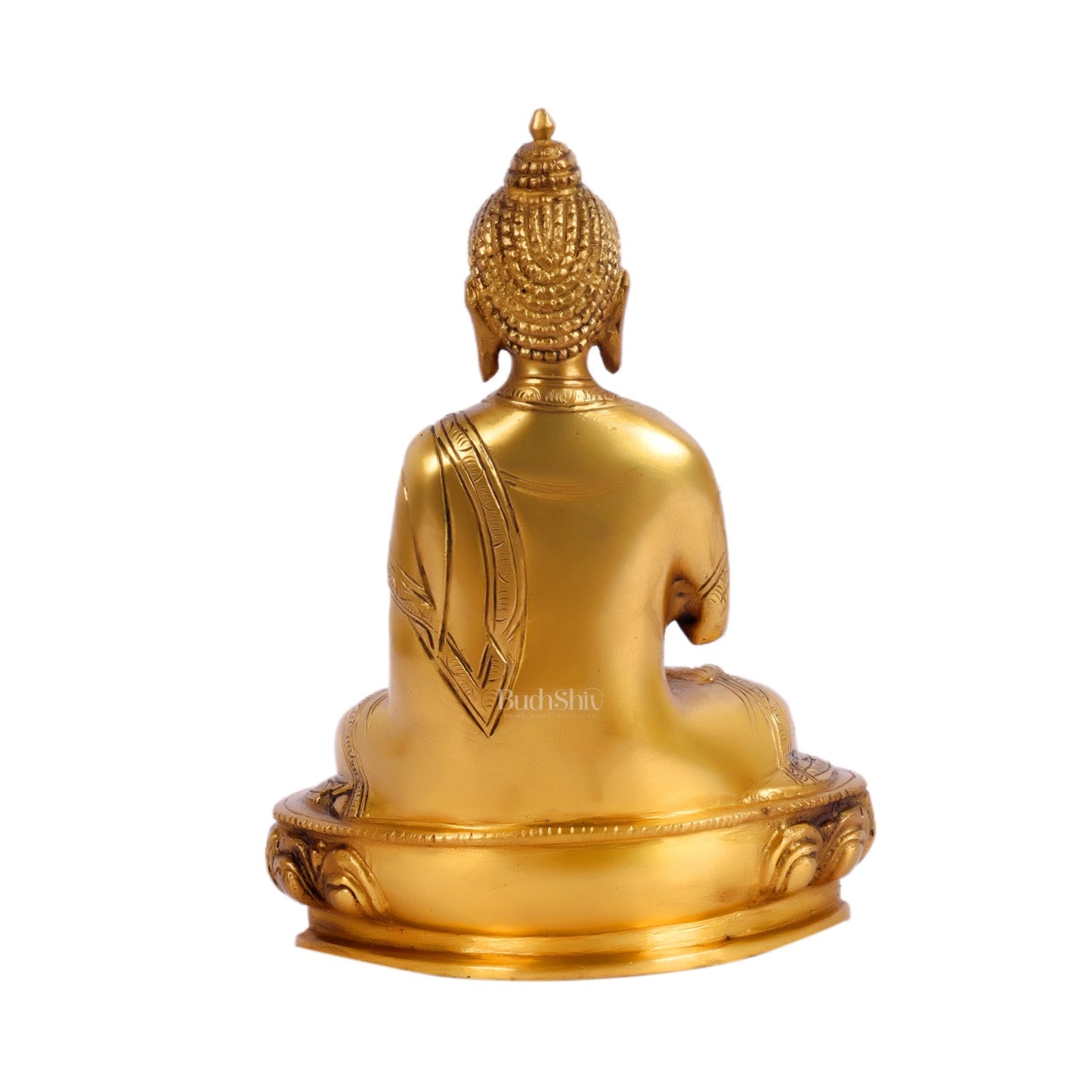 Pure Brass Buddha Statue | Abhaya Mudra | 7.5" x 6" x 3