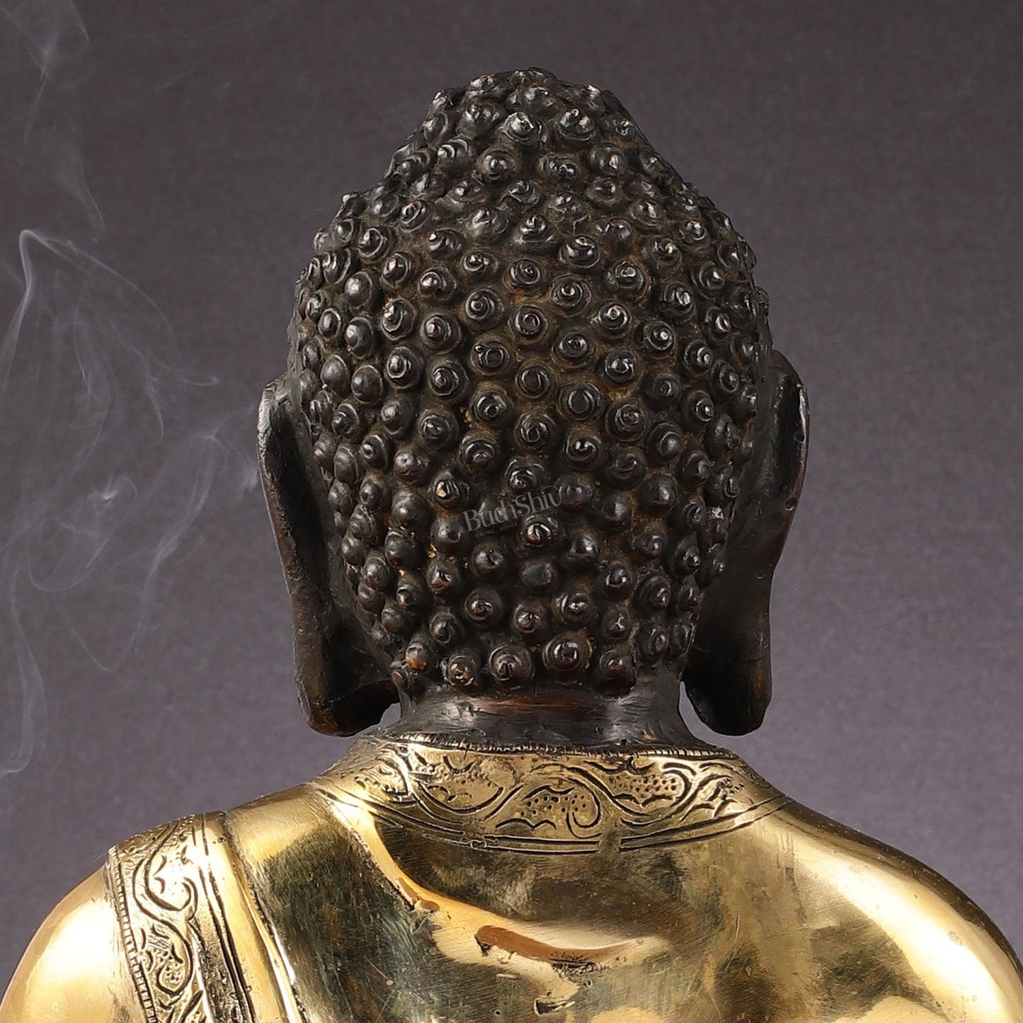 Pure Brass Gyana Buddha with medicine bowl 16 "