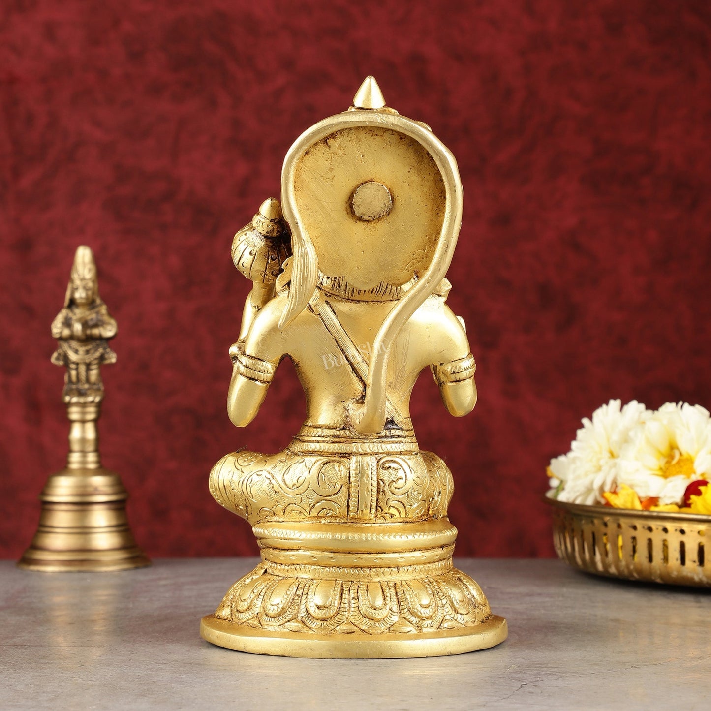Pure Brass Handcrafted lord Hanuman Idol - 8"