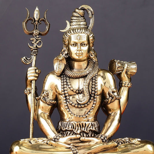 Brass Superfine Intricate Lord Shiva Statue – 7 Inch