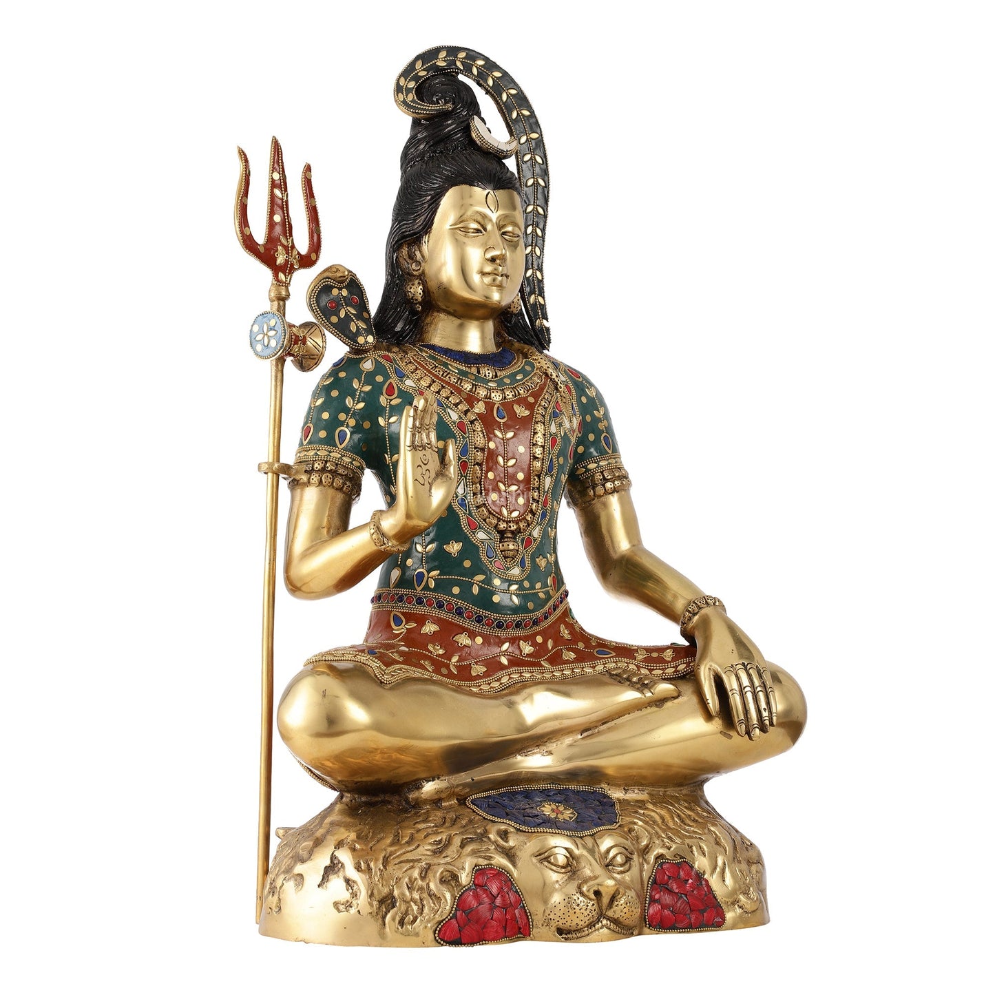 Pure Brass Lord Shiva Statue | Handcrafted | 22.5" Height
