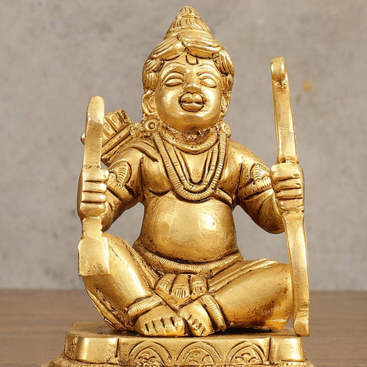 Pure Brass Ram Lalla Idol - 5 Inch Height
