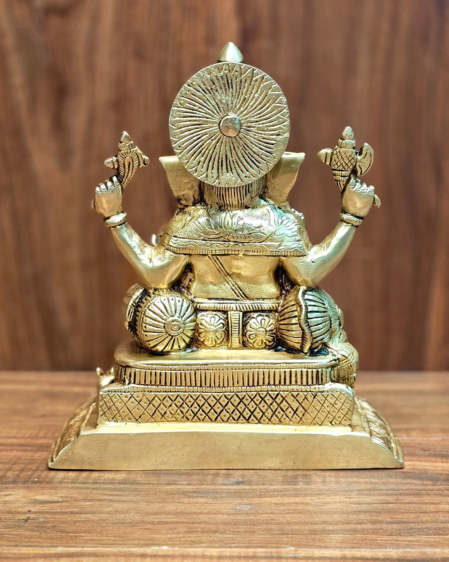 Pure Brass Superfine Lord Ganesha Idol - 9"