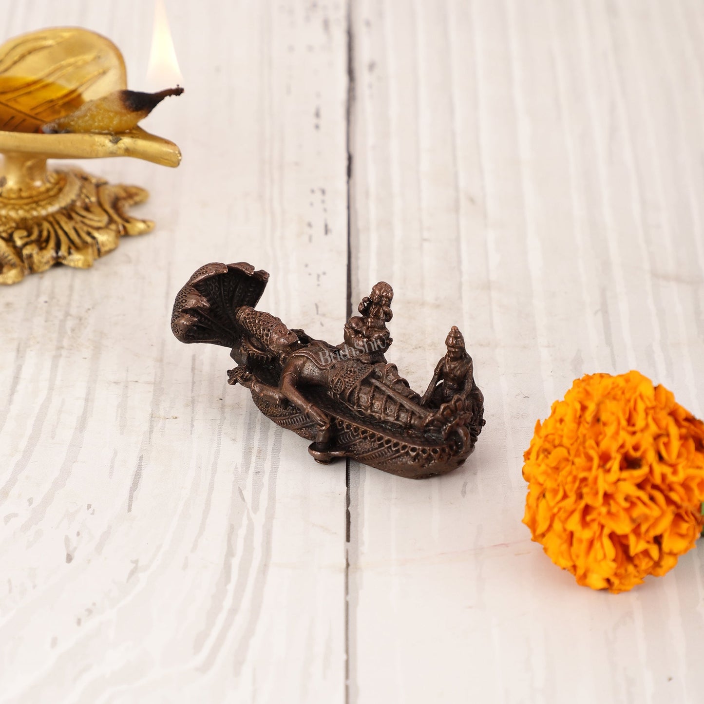 Pure Copper Padmanabha Swamy Idol 3"