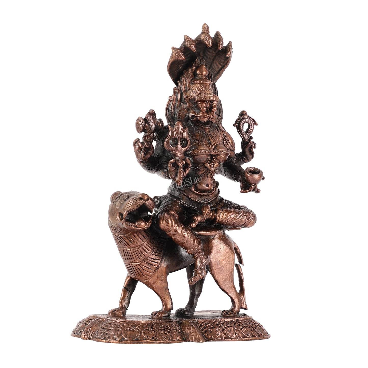 Pure Copper Pratyangira Devi Idol - 5.5 Inch