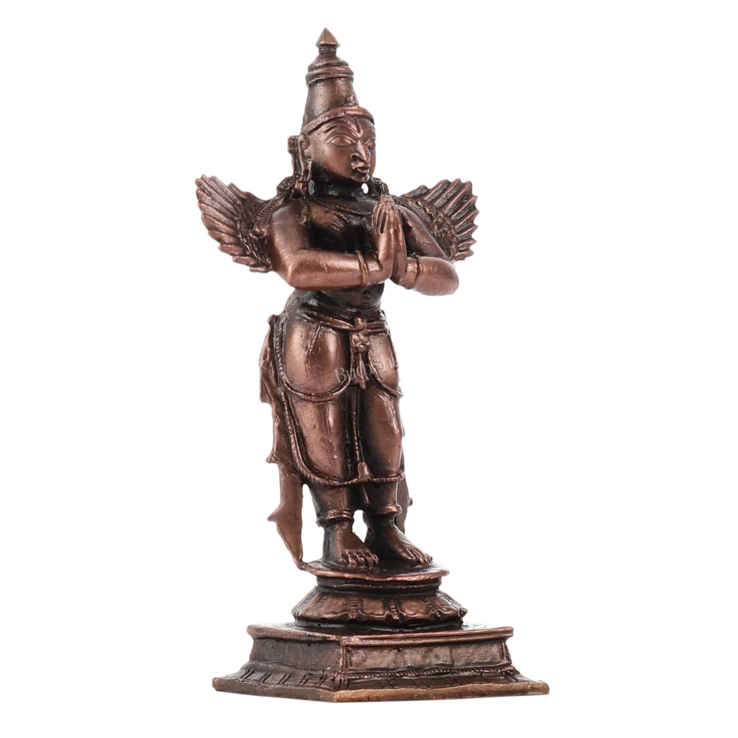 Pure Copper Standing Blessing Garuda Idol | Height 4 inch | BudhShiv Brass Handicrafts