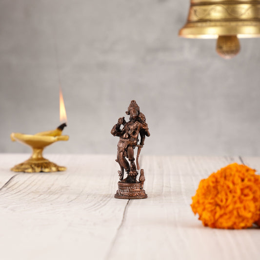 Pure Copper Standing BhooVaraha Lakshmi Idol - 3 Inch